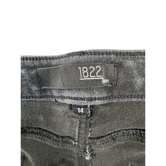 1822 Denim Skinny Jeans Womens 14 Black Ankle Length Stretch Denim - Picture 3 of 10